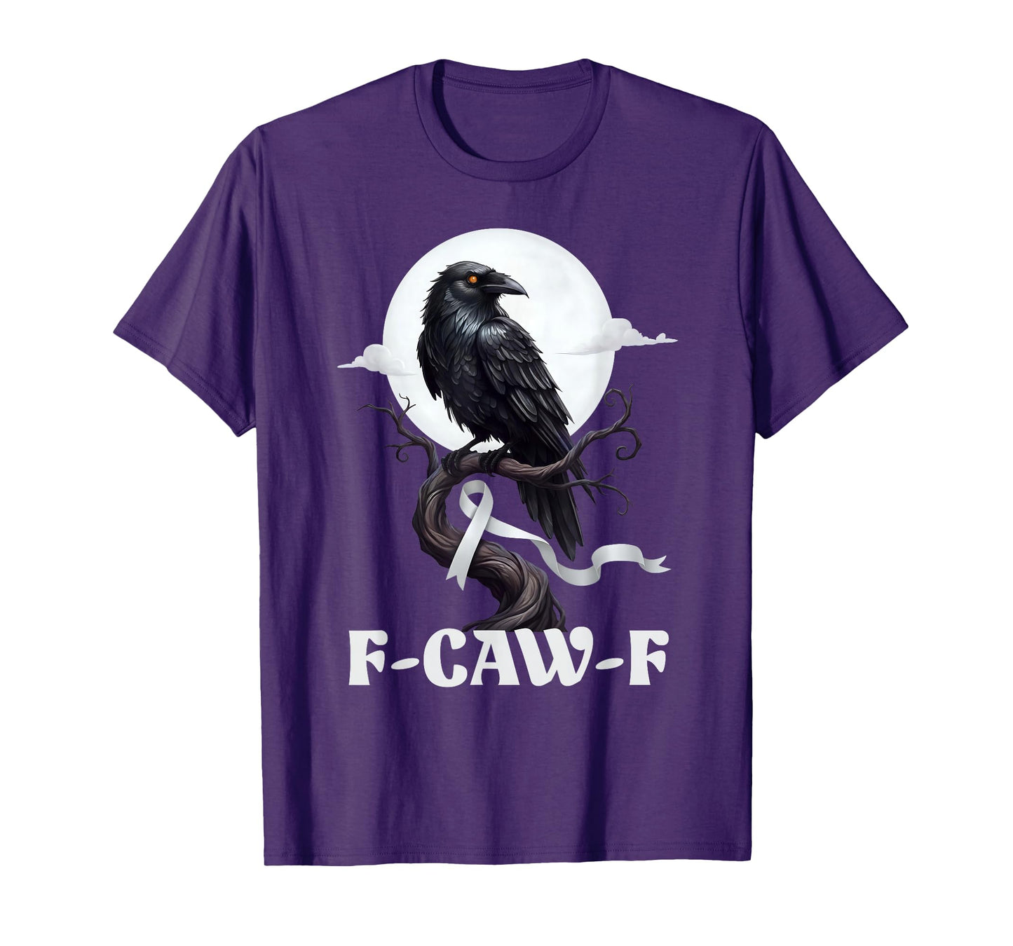 F-Caw-F Crow Lung Cancer Awareness F-Caw-F Raven Support T-Shirt