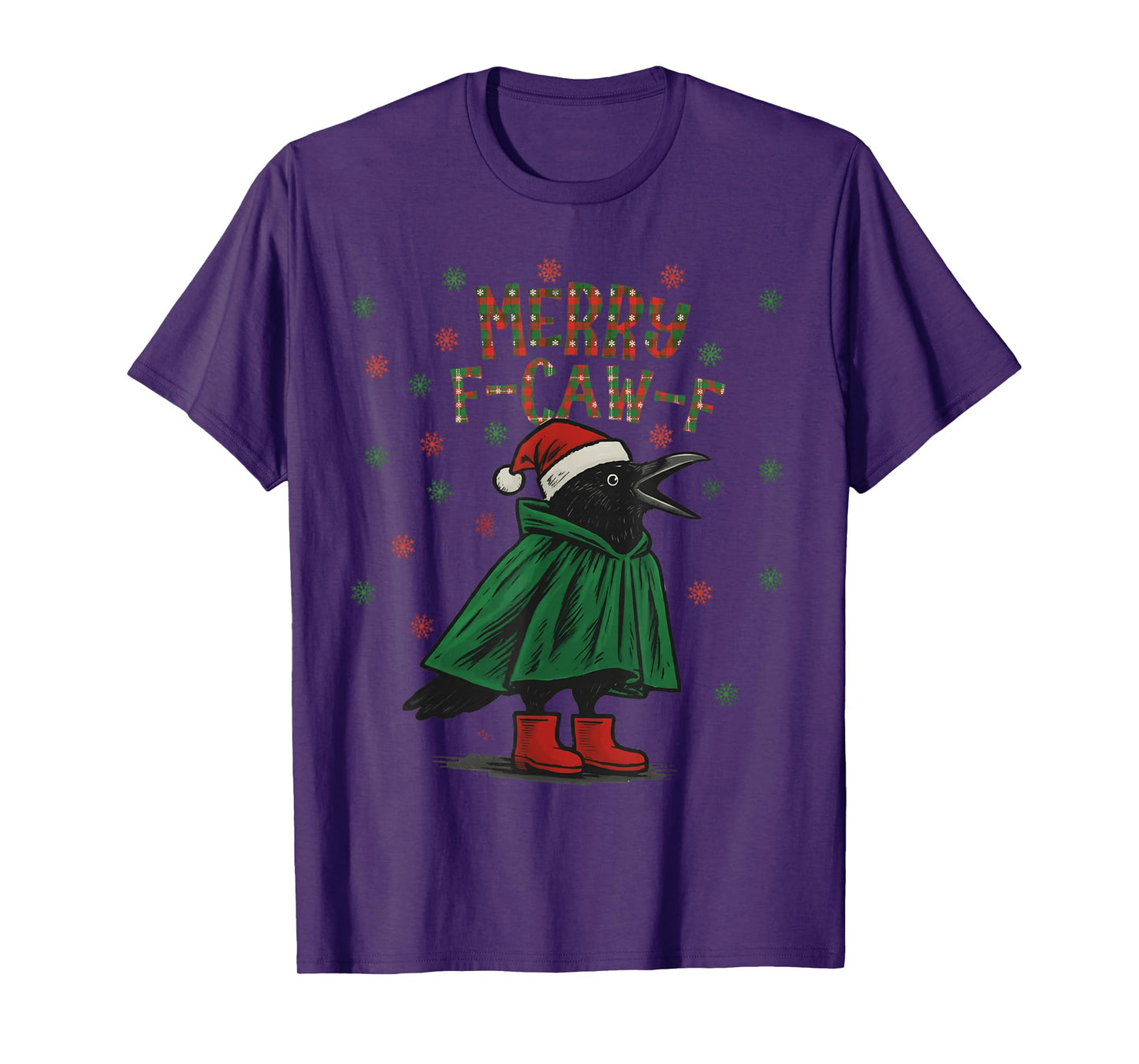 F- Caw -F Christmas Crow Raven Merry FCawF Xmas Holiday T-Shirt