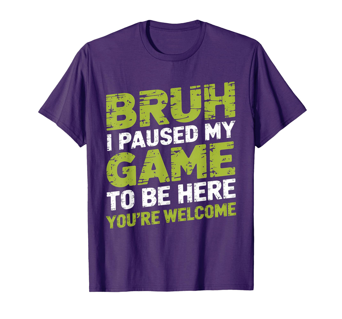 Bruh I Paused My Game Funny Skeleton Gamer Gaming Boys Teens T-Shirt
