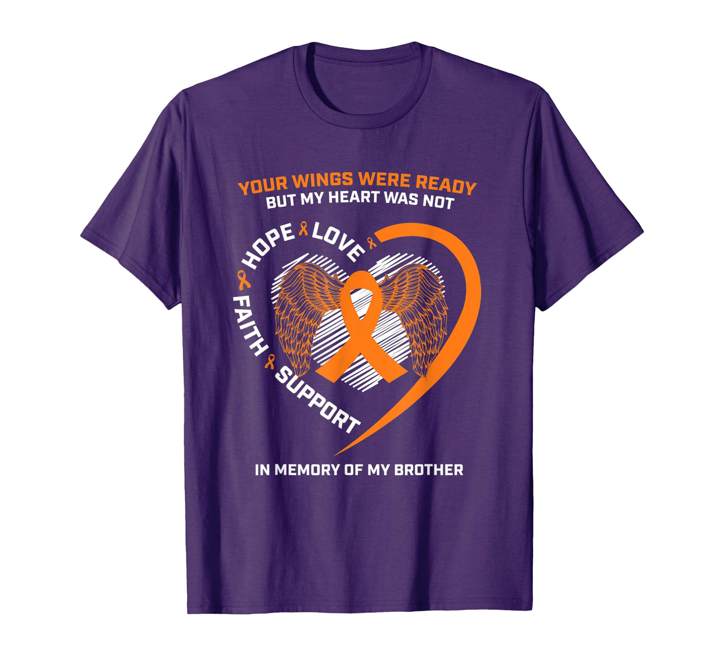 Gifts Women Men In Memory Of My Brother Leukemia Awareness T-Shirt