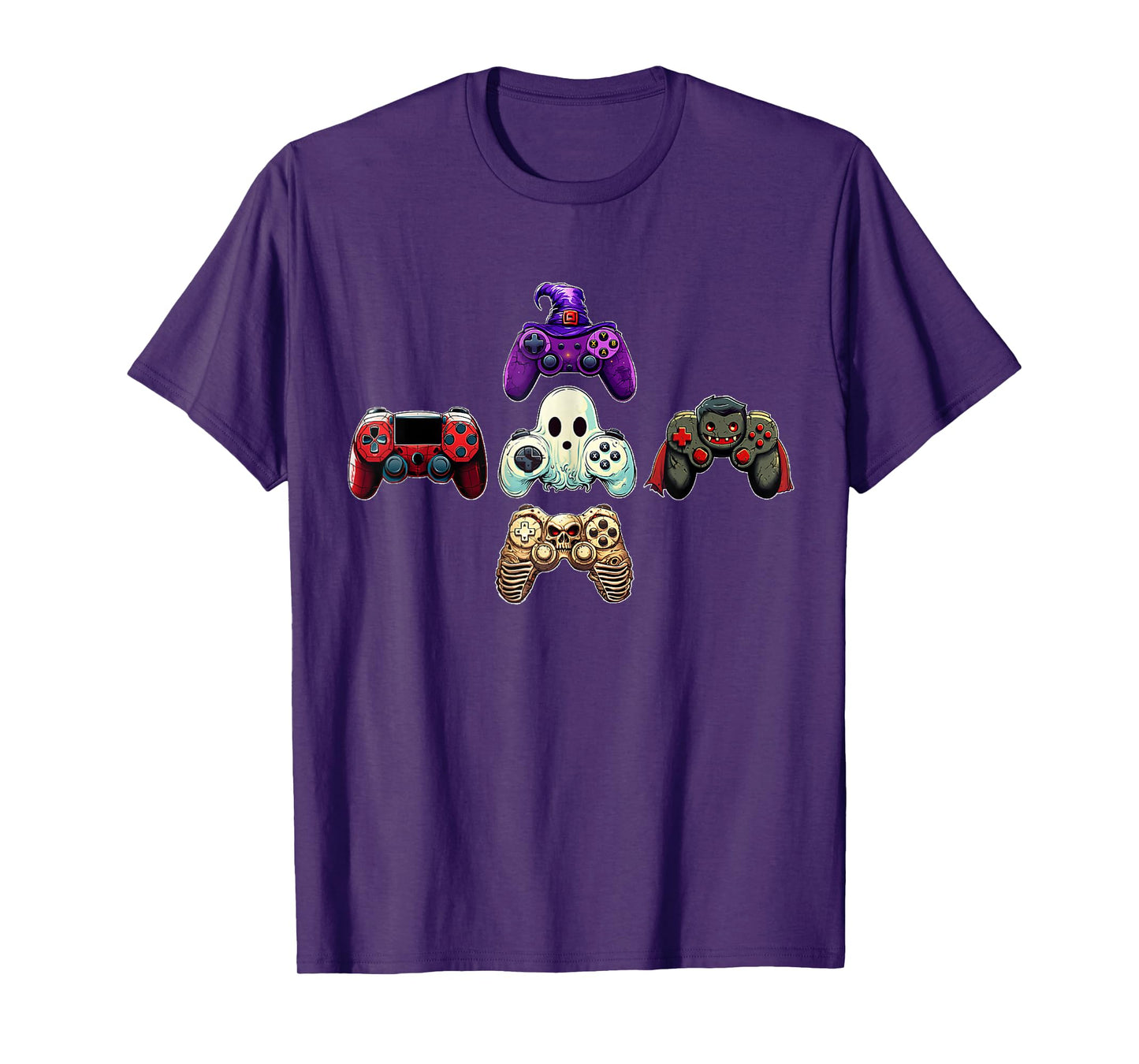 Halloween Skeleton Zombie Gaming Controllers Mummy. T-Shirt