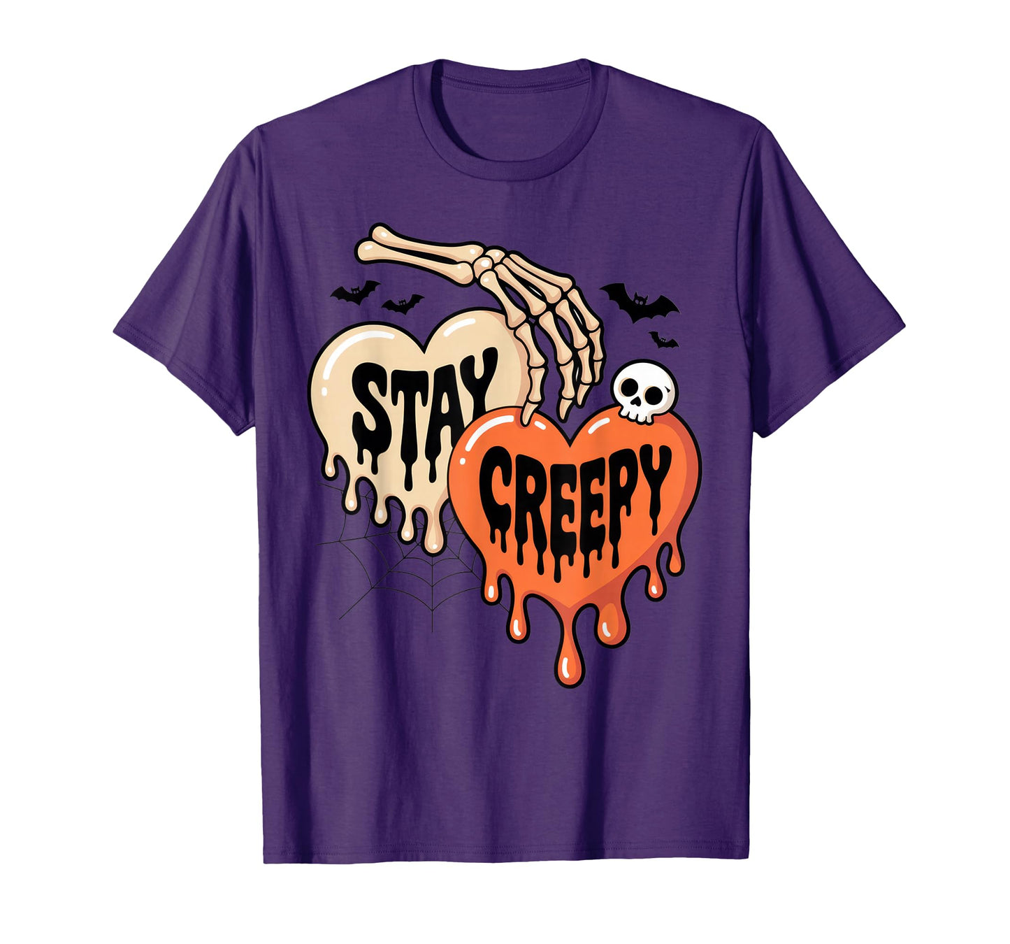 Stay Creepy Halloween Skeleton Lovers Spooky Vibe T-Shirt