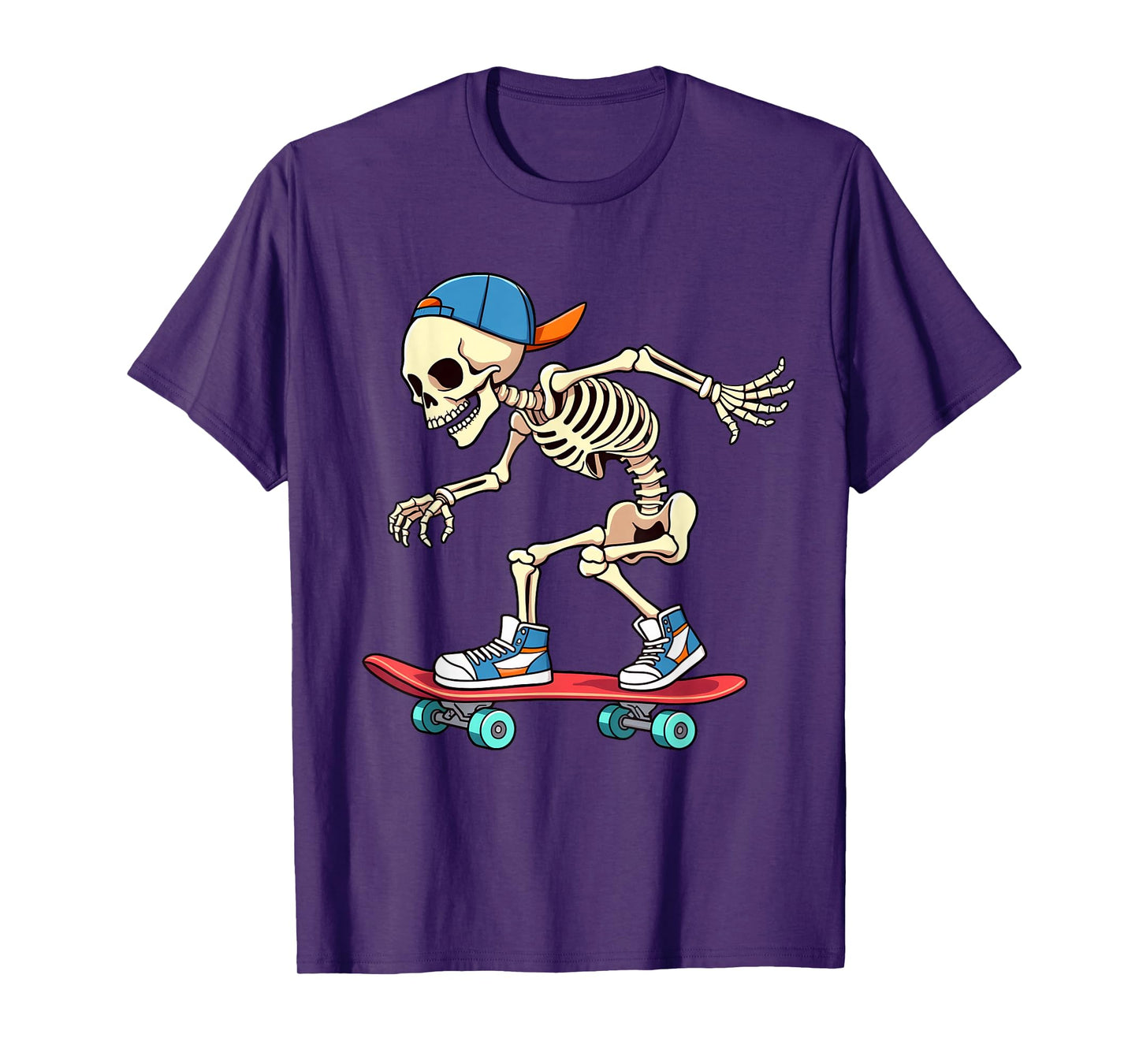 Skeleton Skateboarding Skater Street Skating Boys Kids T-Shirt