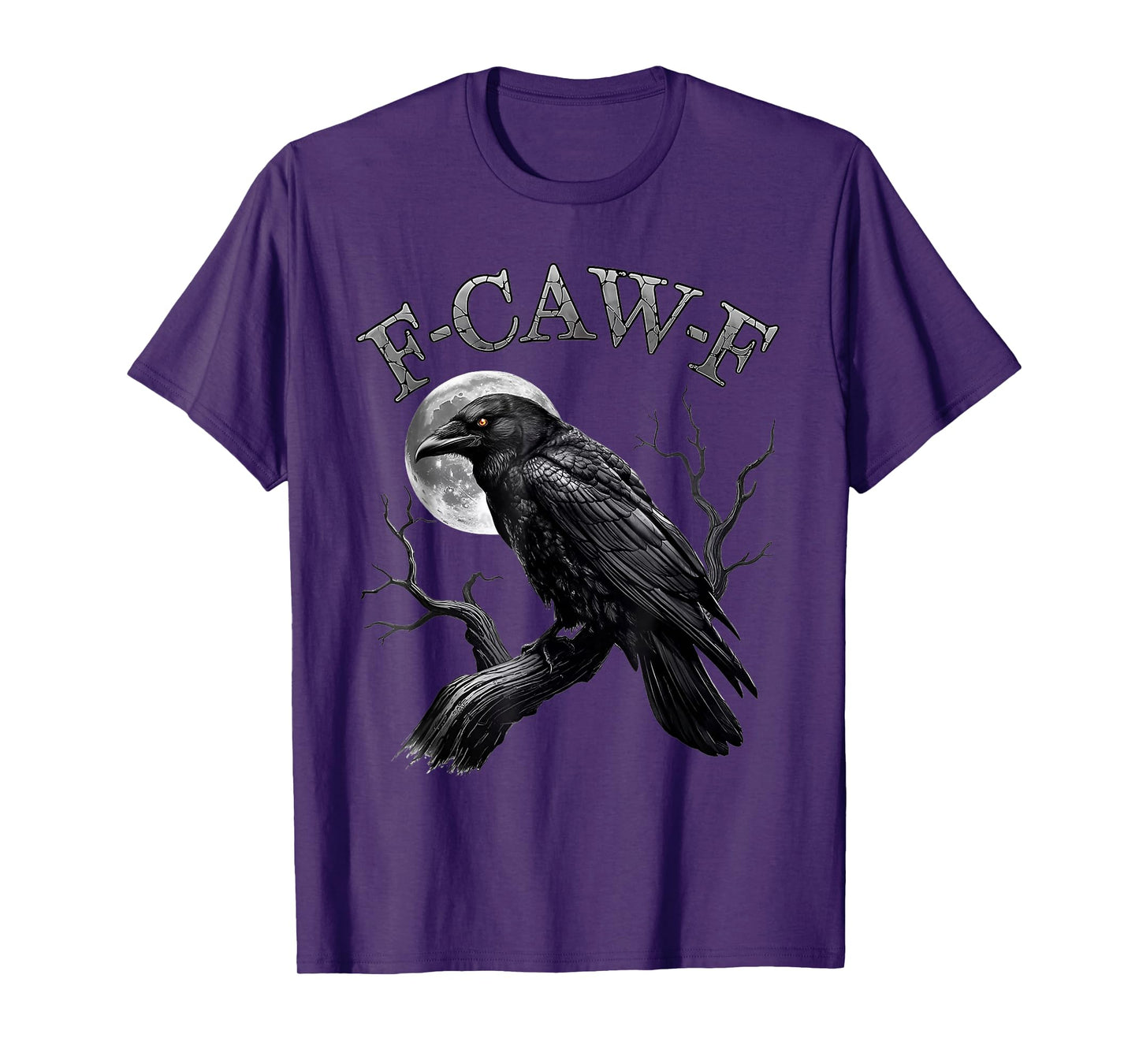 F Caw F Funny Crow Moon Gothic T-Shirt