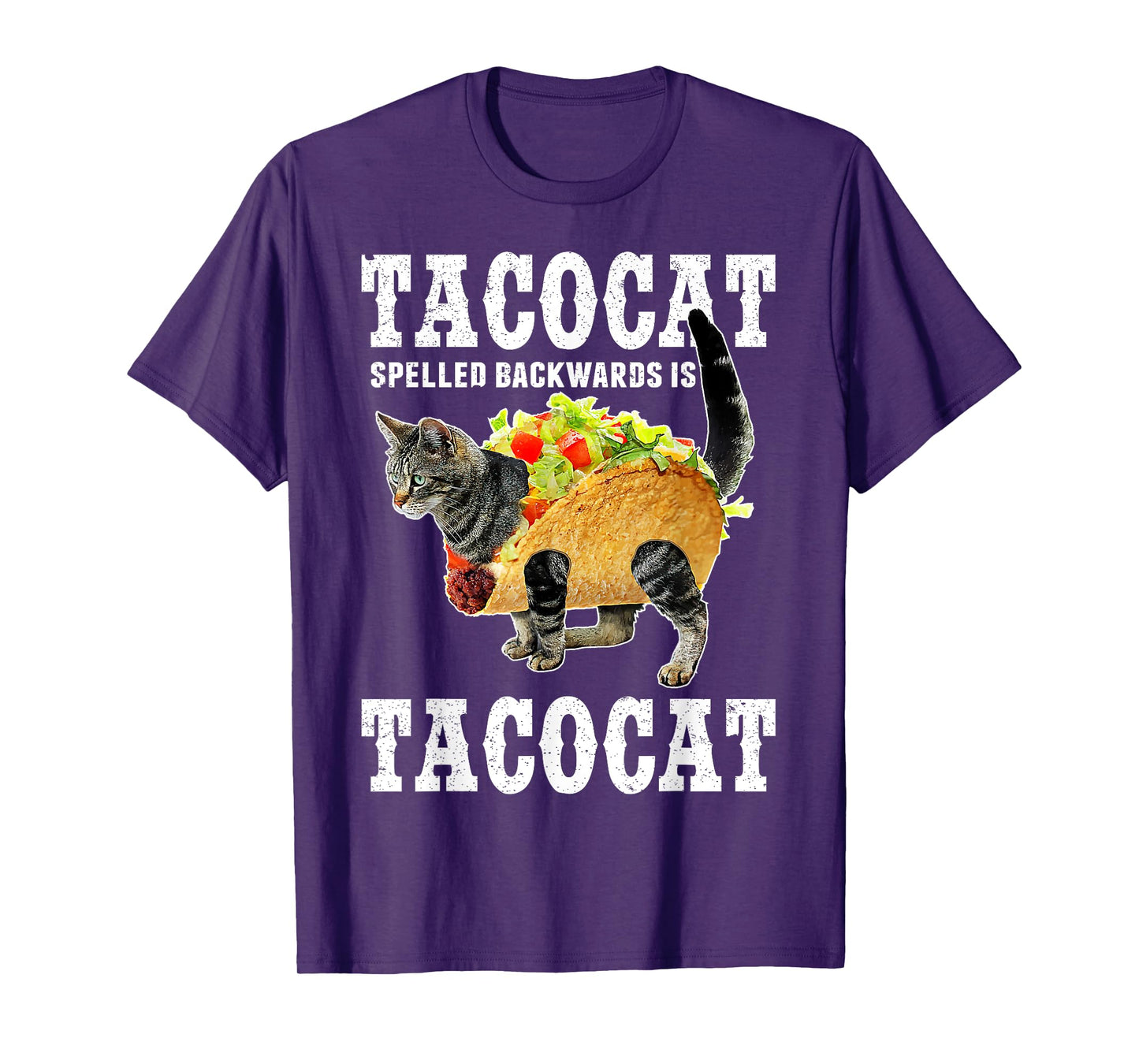 Tacocat Spelled Backwards is Tacocat Funny Cat Shirt T-Shirt for Men Women