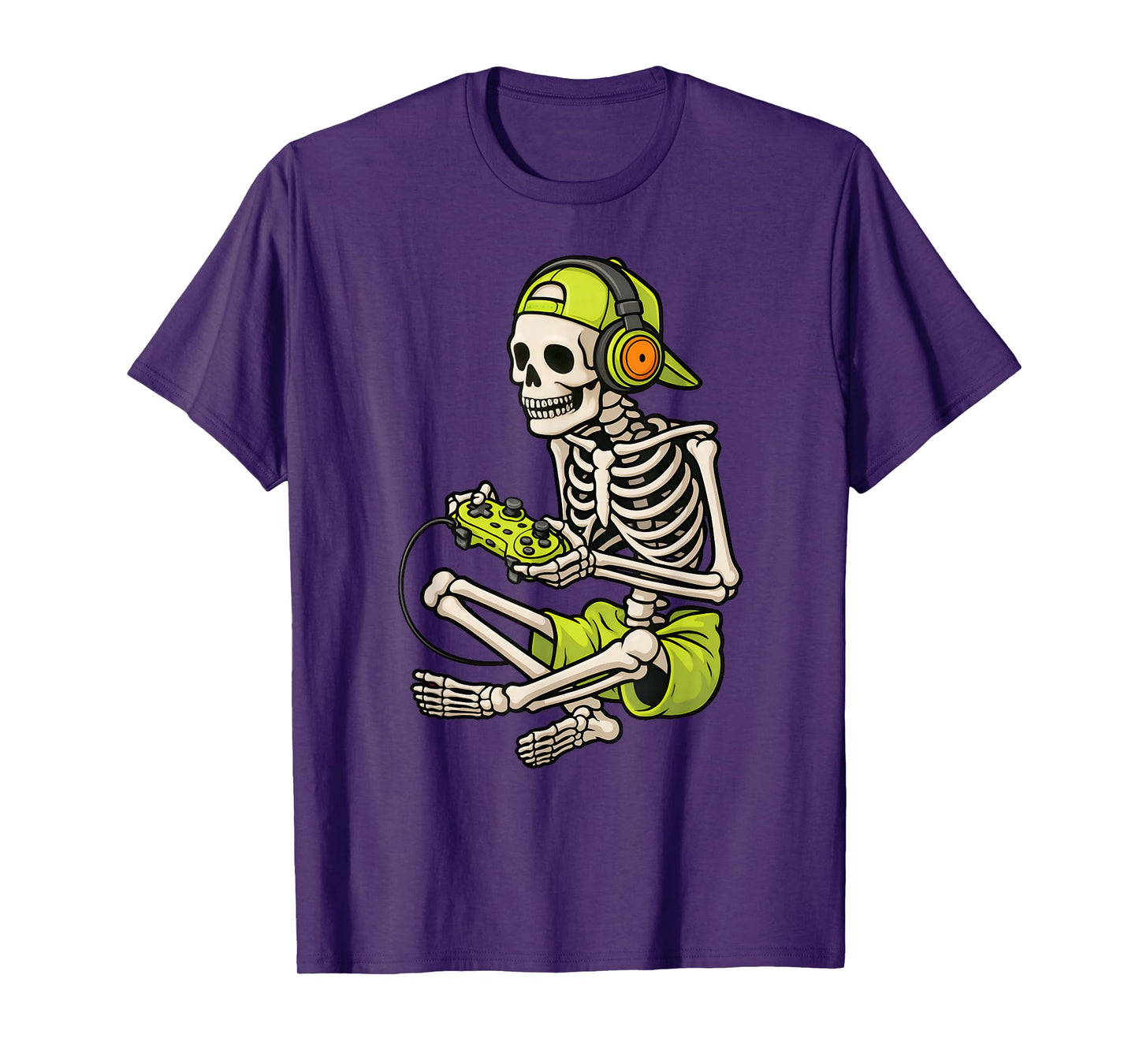 Skeleton Gamer Halloween Costume Men Boys Kids T-Shirt