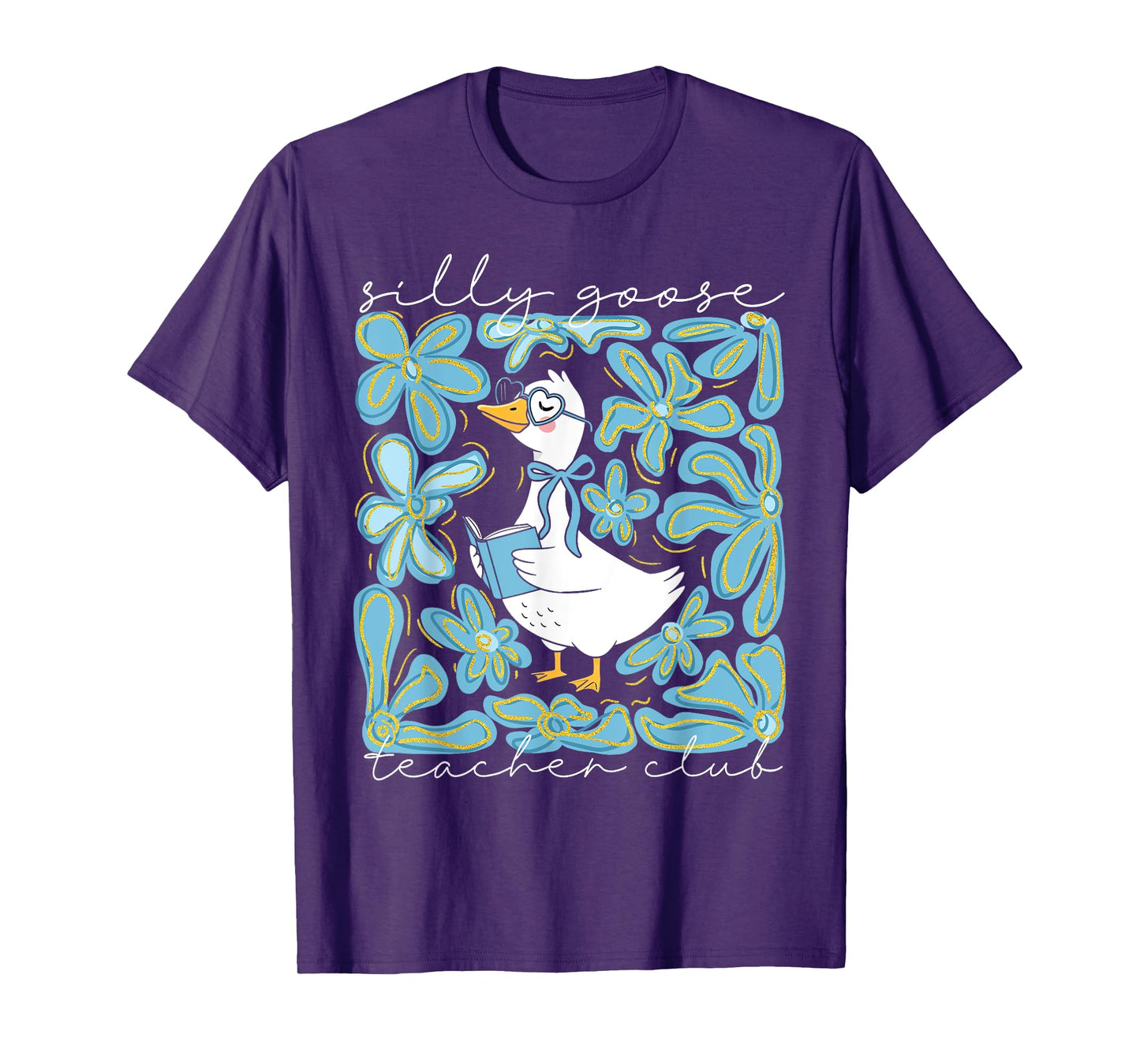 Silly-Goose Teacher Club Boho Floral Teaching Teacher Life T-Shirt