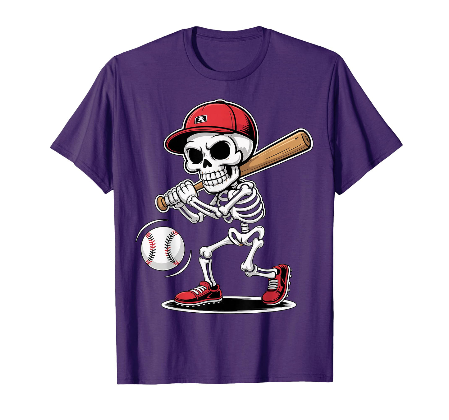 Skeleton Baseball Player T-Shirt