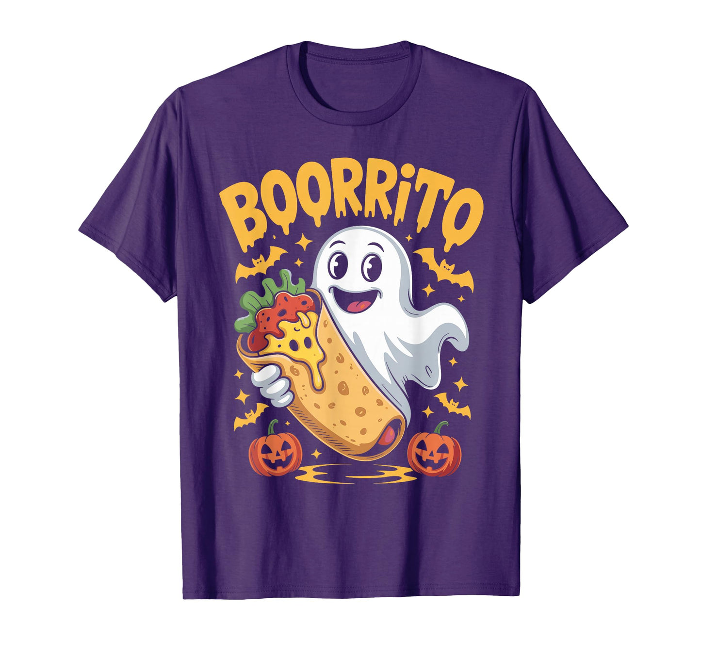 Boorrito Funny Boo Spooky Ghost Burrito Halloween Costume T-Shirt