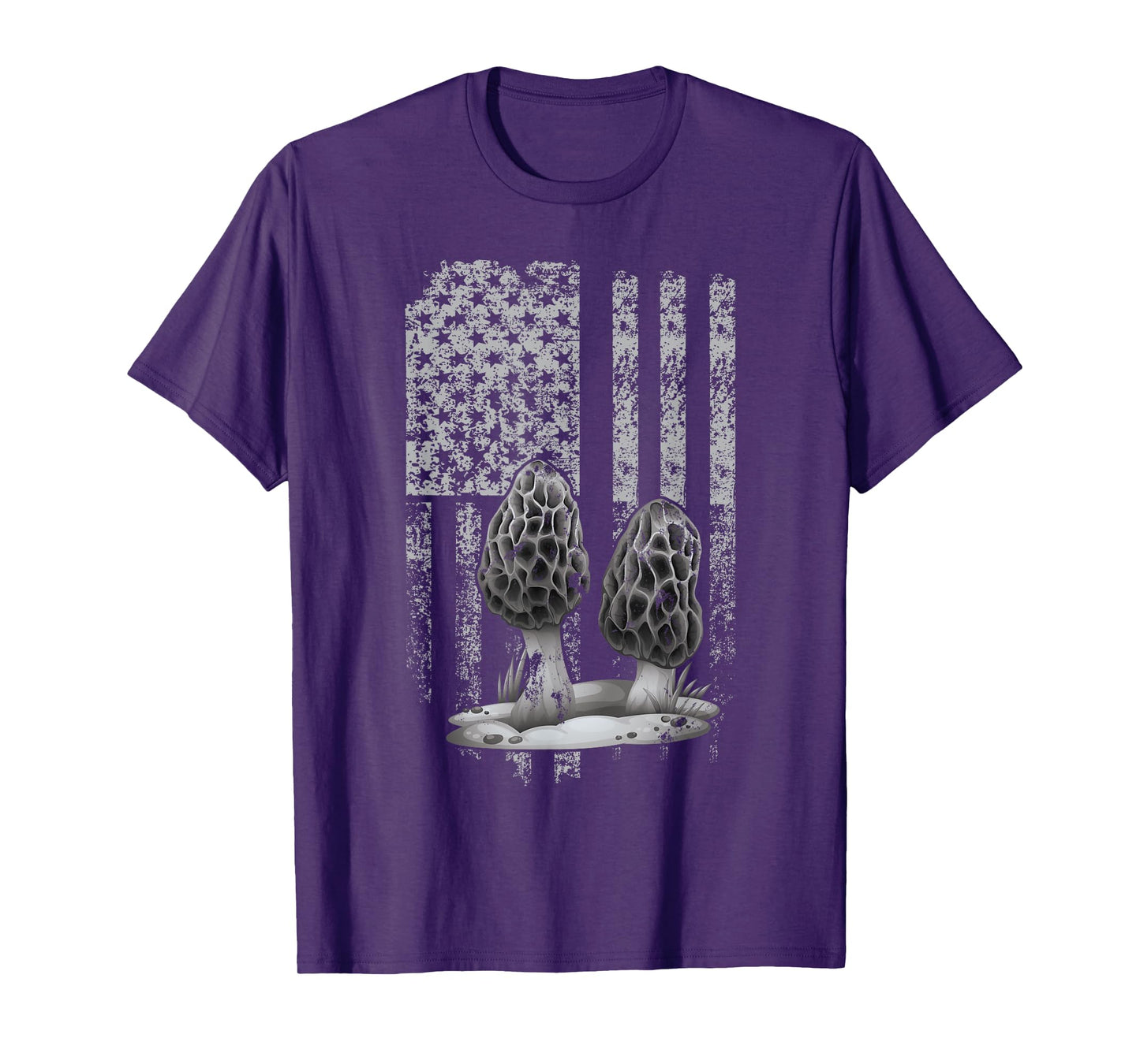 U.S.A. Flag Morel Mushroom Hunter T-Shirt