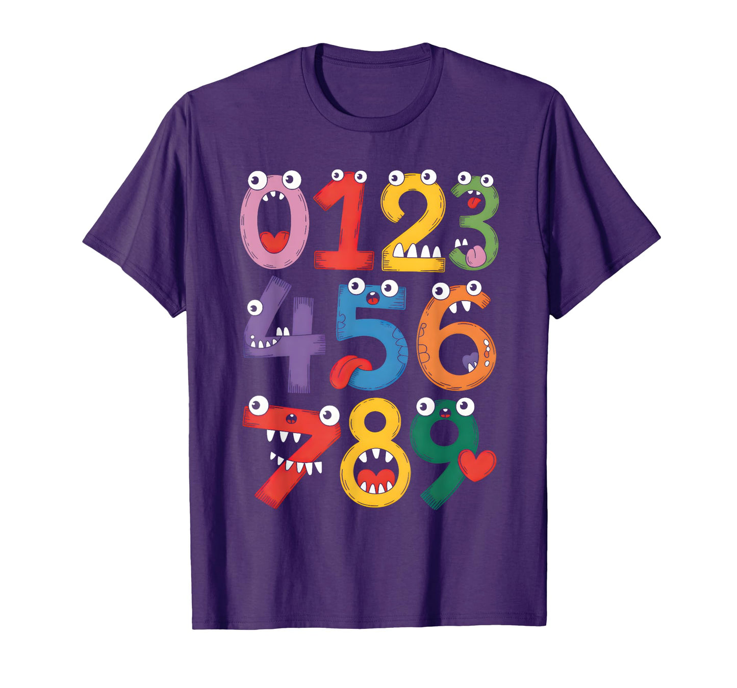 Funny Numbers Day Maths Back To School Teacher Kids Number T-Shirt