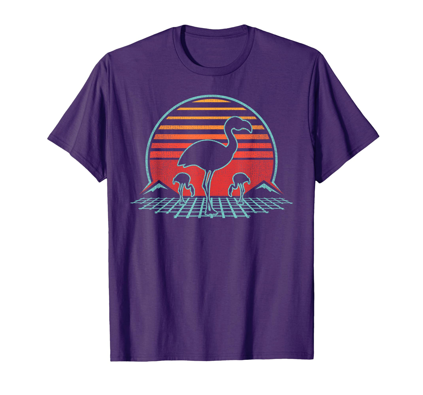 Flamingo Lover Bird Animal Retro Vintage 80s Style T-Shirt