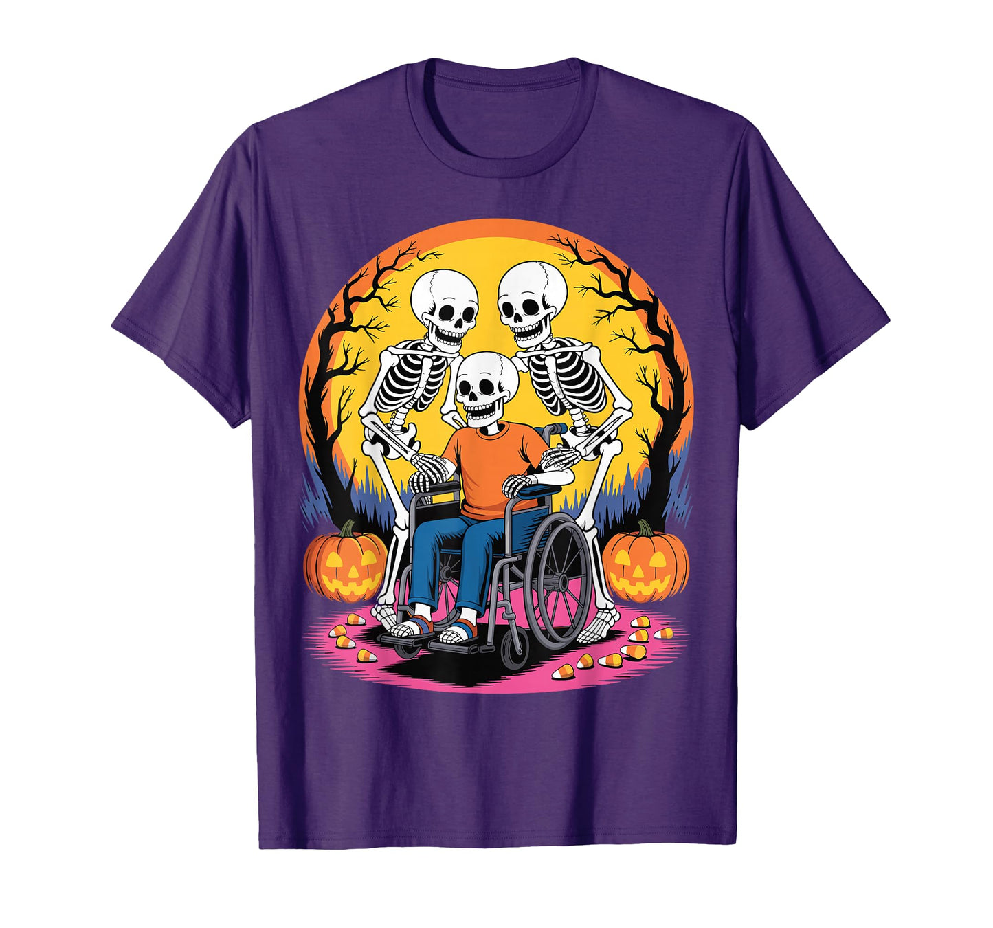 Nurse Skeletons Halloween Healthcare CNA Medical Crew T-Shirt