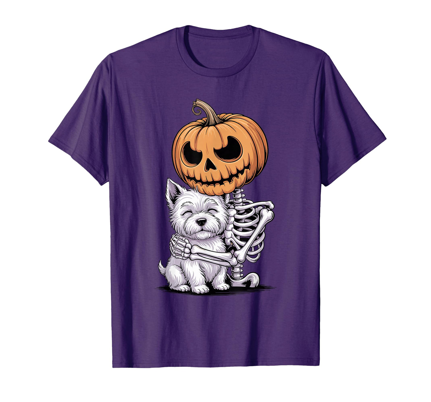 Halloween Skeleton West Highland White Terrier Westie T-Shirt