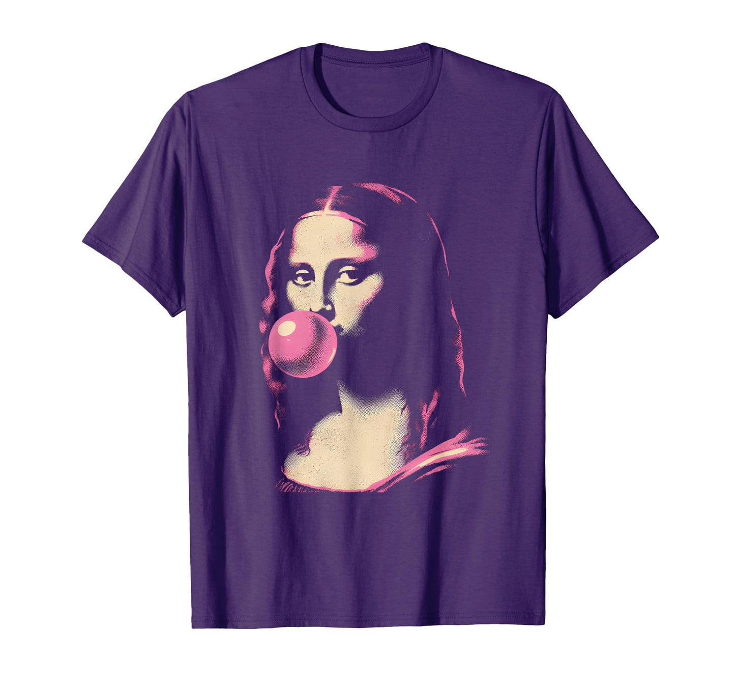 Mona-Lisa Blowing Bubble Gum - Funny Vintage Graphic Gum T-Shirt