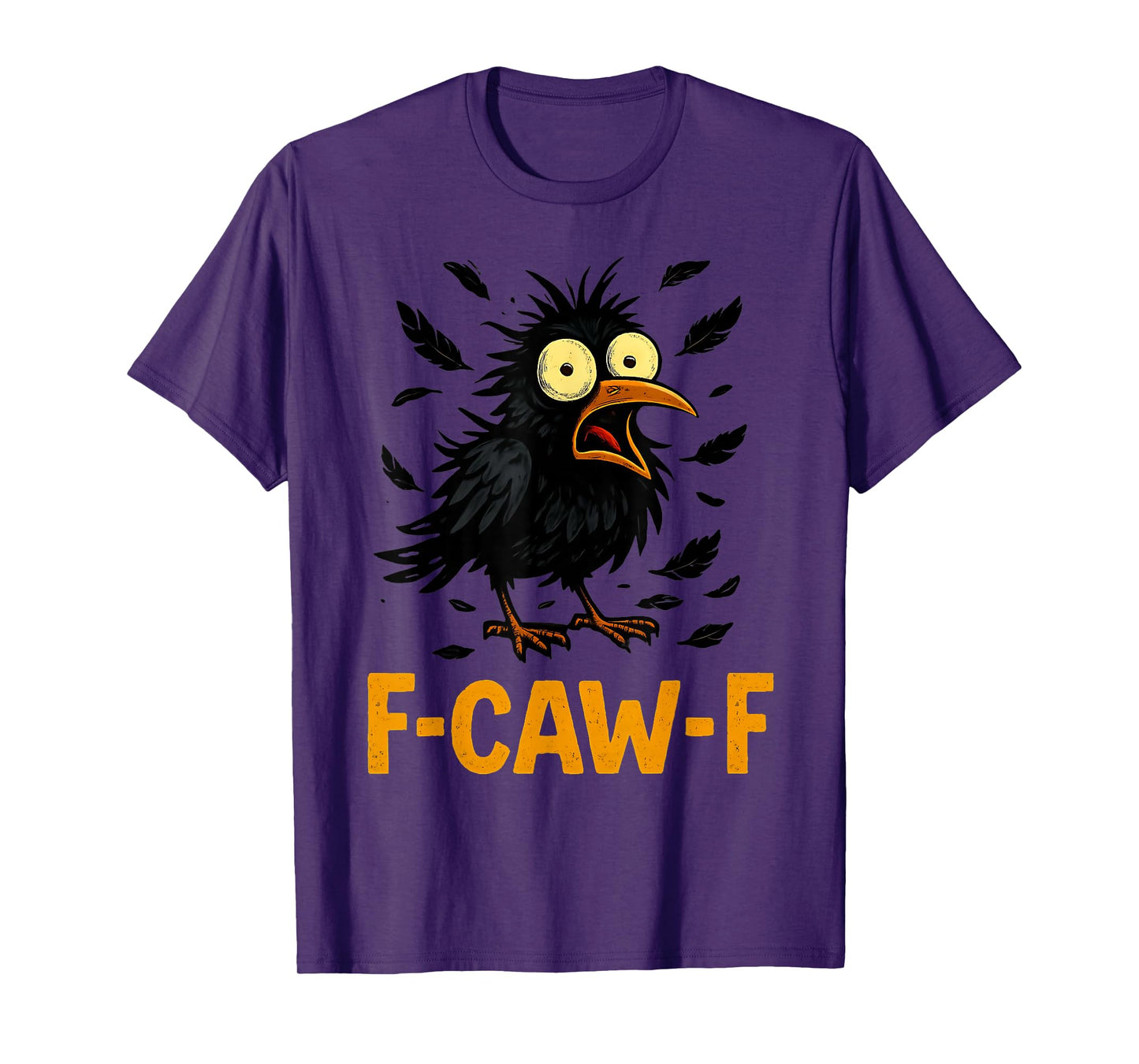 Funny Black Crow, F-Caw-F Adult Humo T-Shirt
