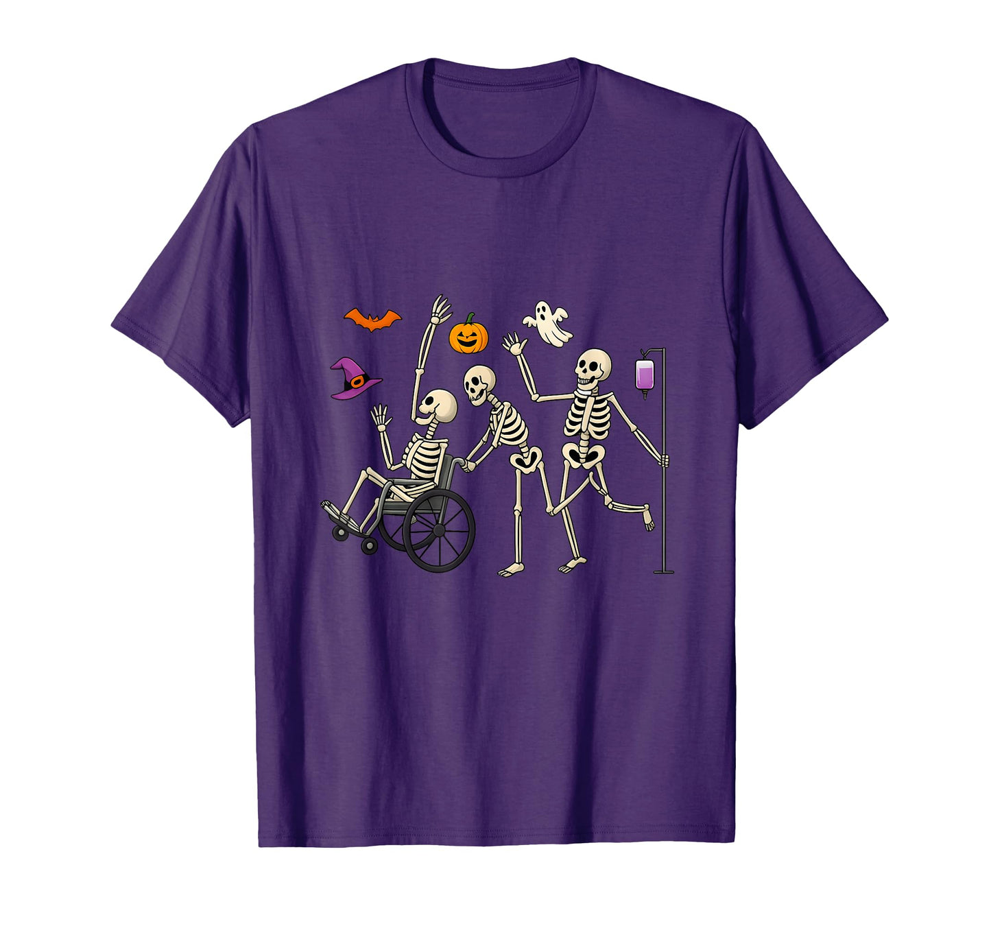 Nurse Skeletons Funny Halloween Healthcare Crew T-Shirt