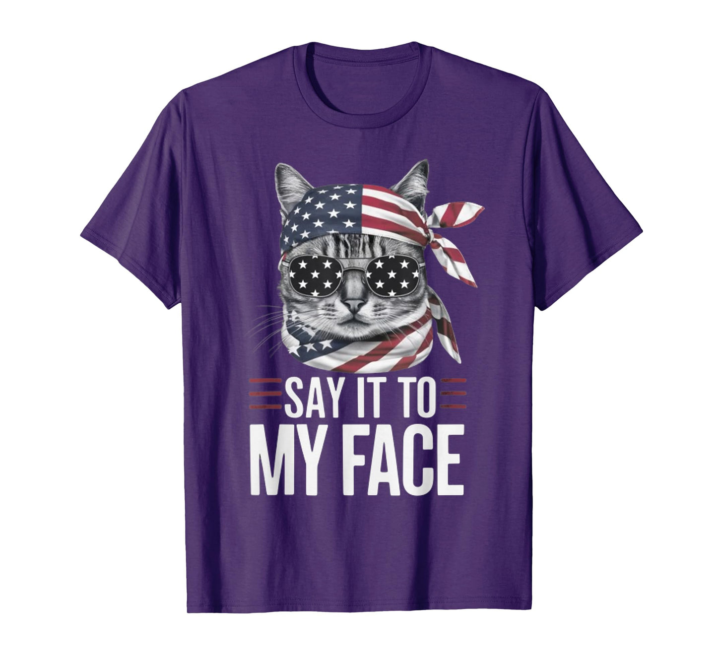 Funny Cat Kamala Harris 2024 Say It To My Face T-Shirt