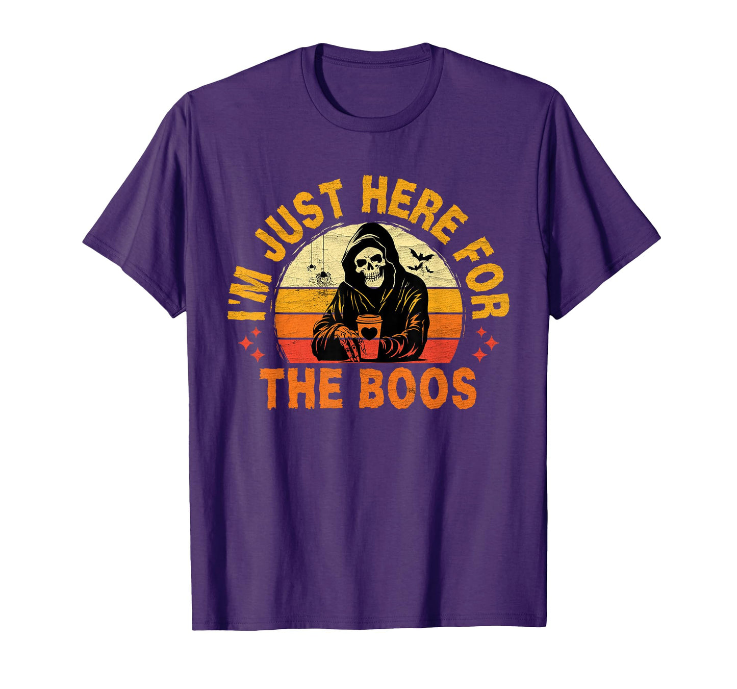 I'm Just Here for The Boos Funny Skeleton T-Shirt