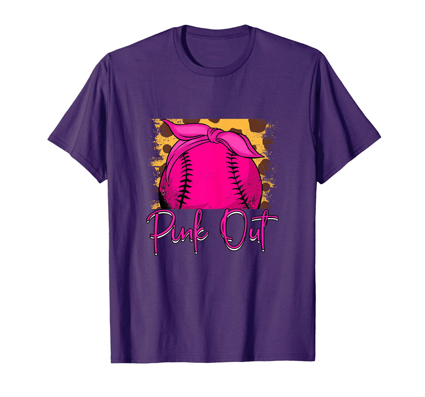 Pink Out Softball Breast Cancer Awareness T-Shirt