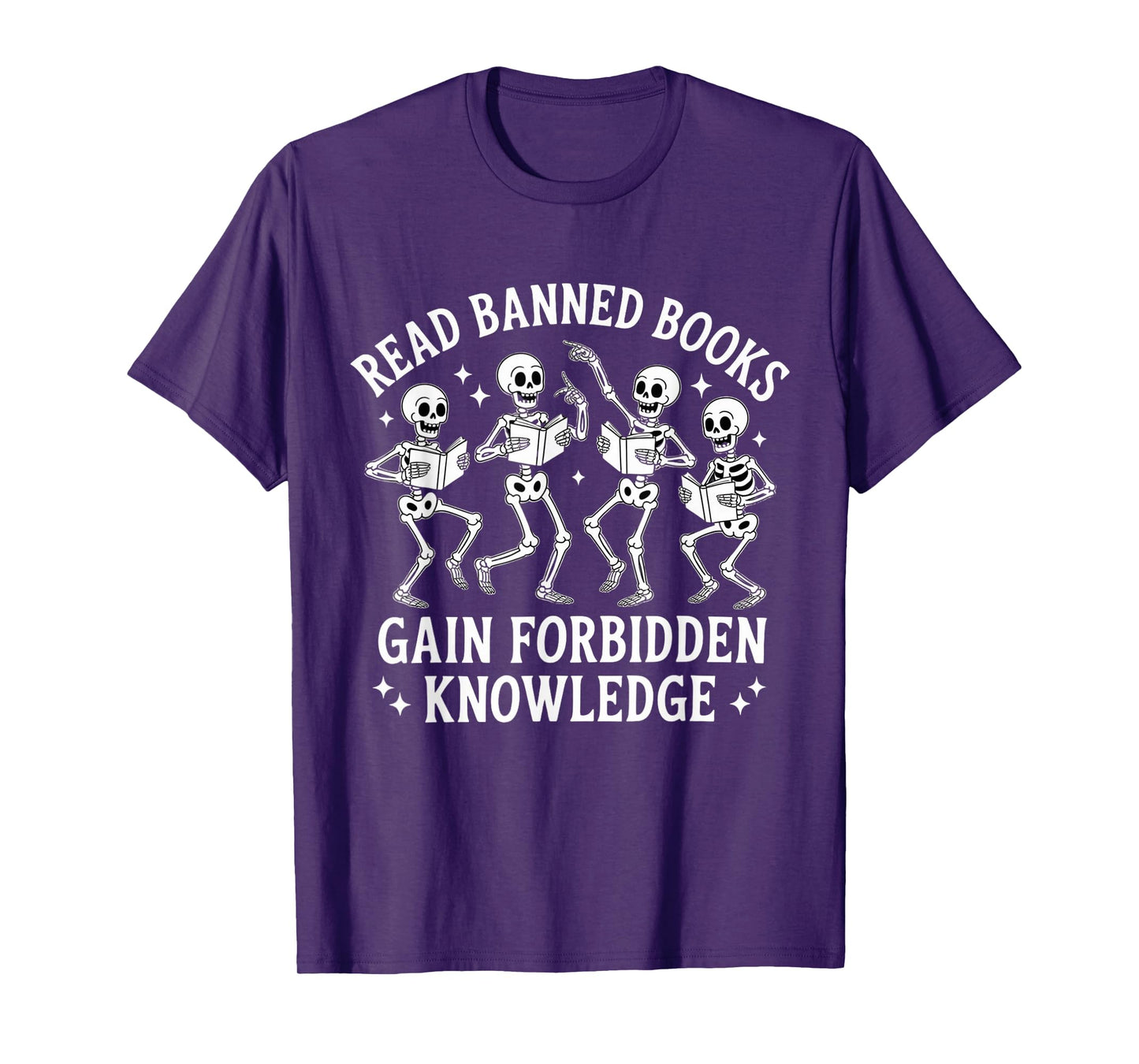 Funny Skeleton Read Banned Books Halloween T-Shirt