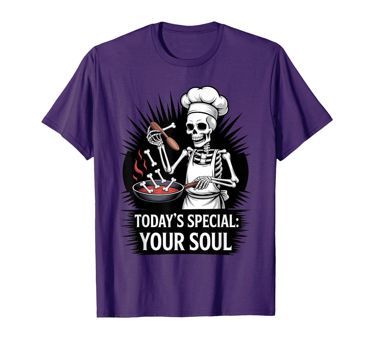 Skeleton Chef Halloween Spooky Funny Cooking T-Shirt