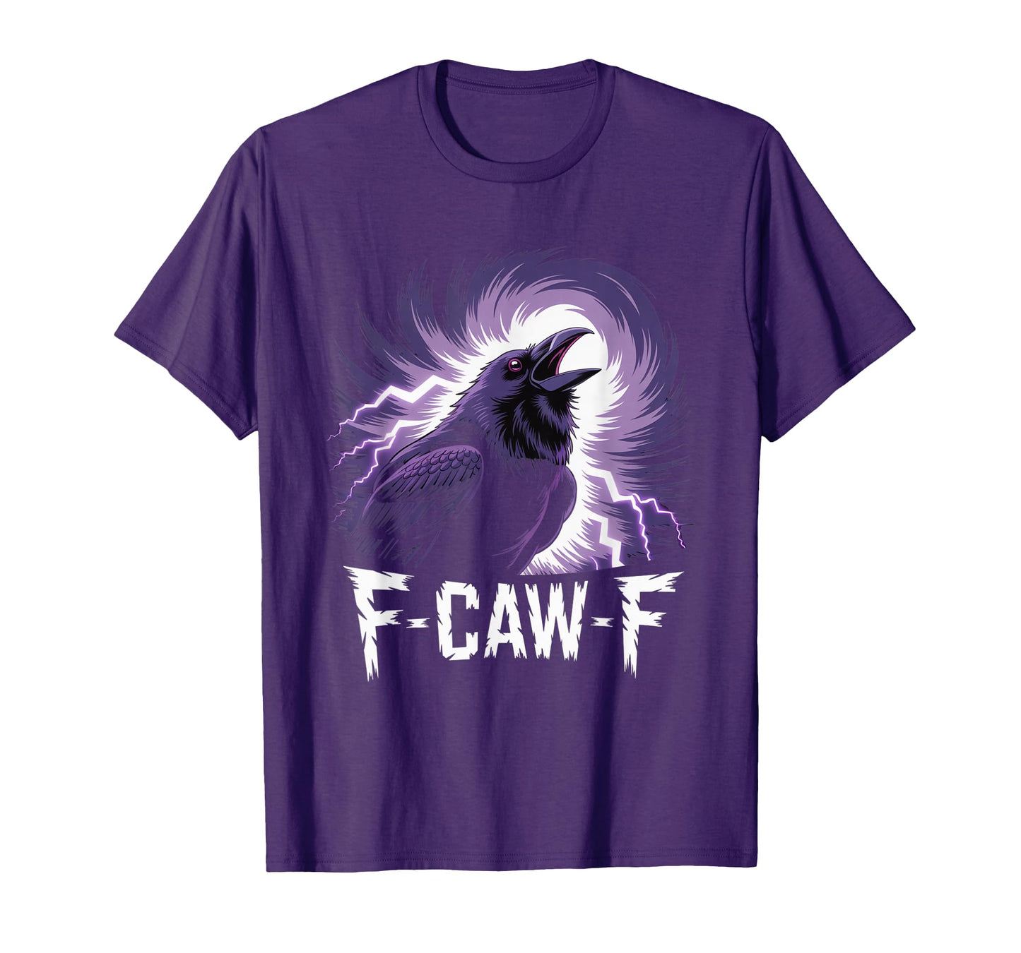 F-Caw-F Crow Funny Gothic Moon Black Bird Halloween T-Shirt
