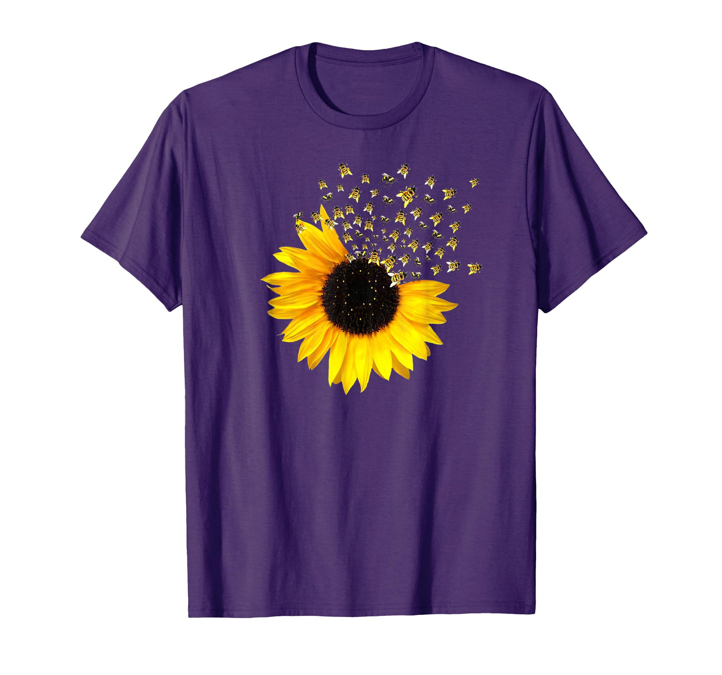bumble bee. honey bees. bee lover. sunflower. yellow flowers T-Shirt