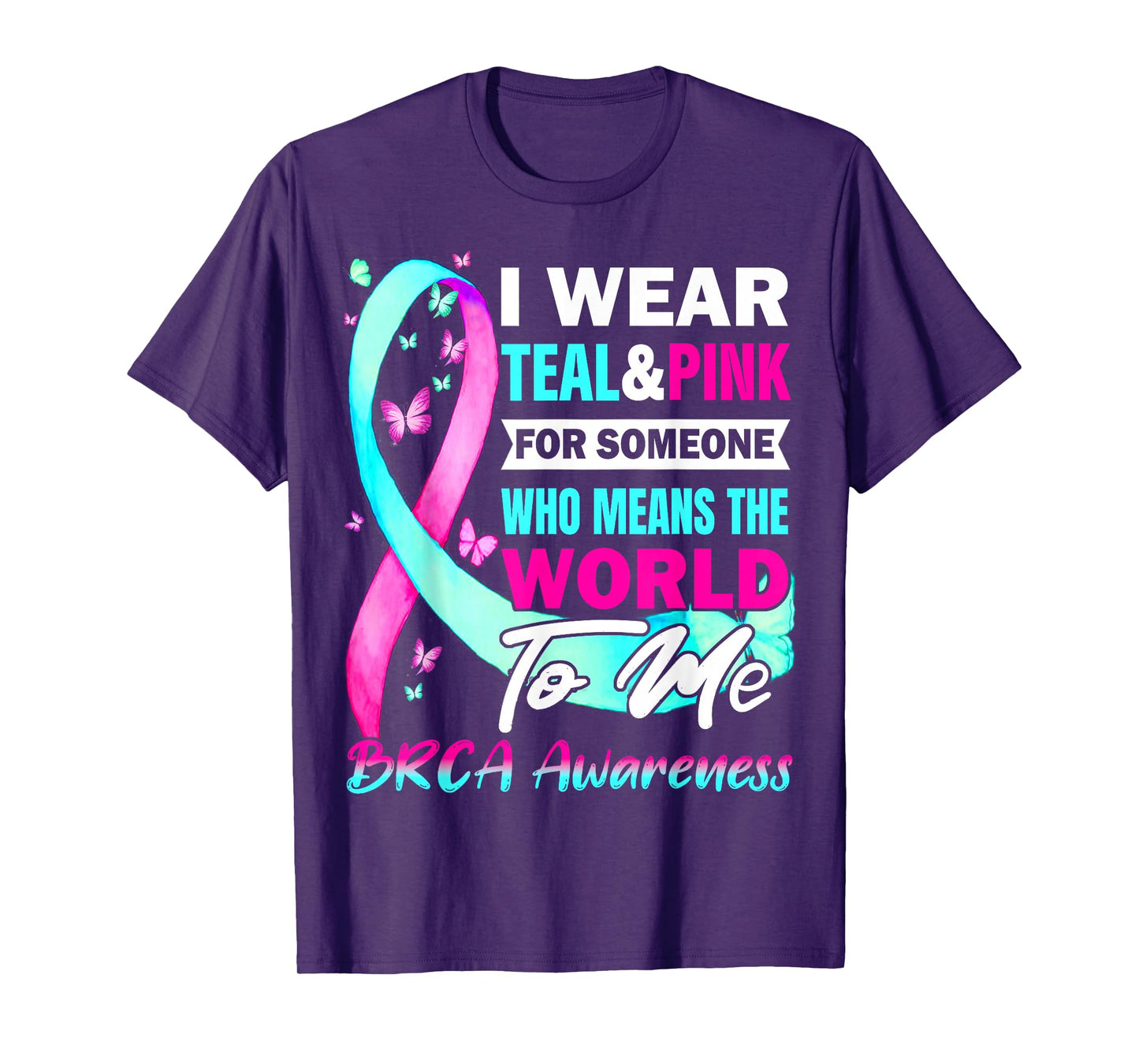 BRCA Awareness Breast and Ovarian Cancer Support T-Shirt
