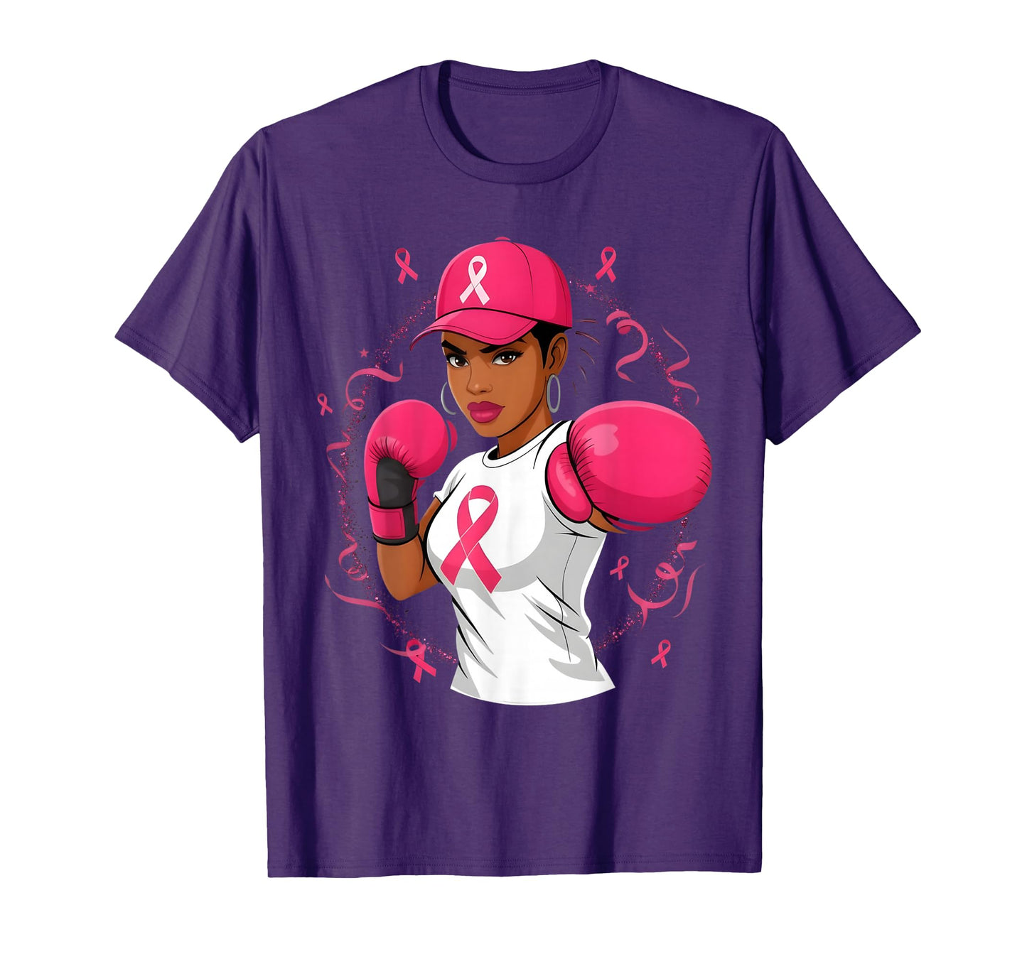 in October We Wear Pink Empower Black Women Breast Cancer T-Shirt