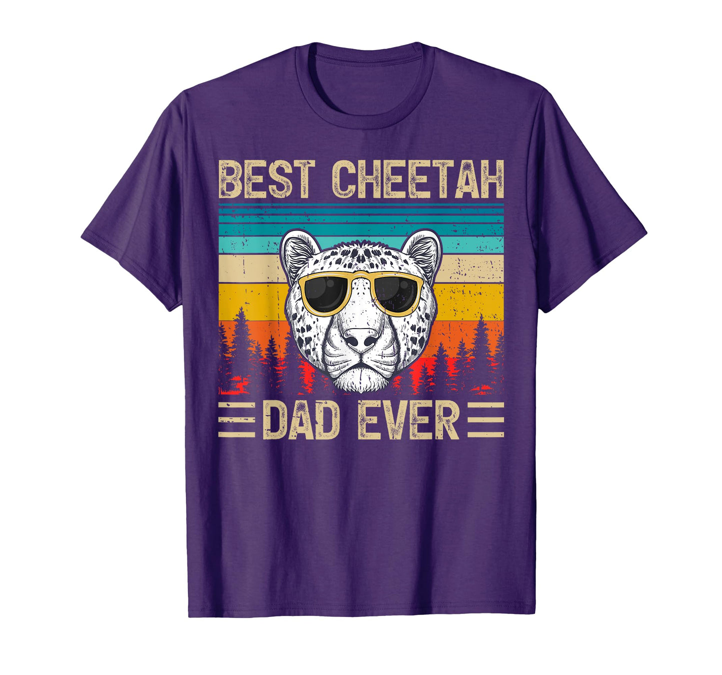 Cheetah Vintage Funny Best Cheetah Dad Ever Father's Day T-Shirt
