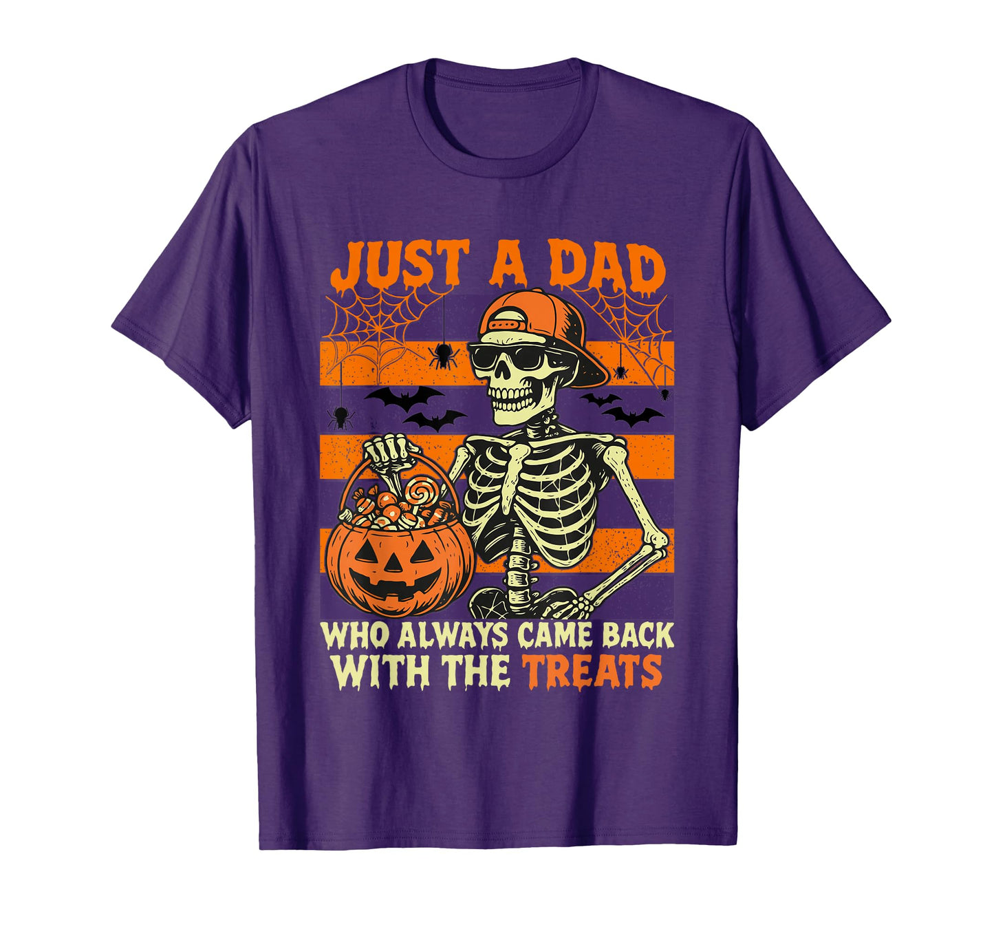 Halloween Dad, Just A Dad Who Always Came Back with Treats T-Shirt