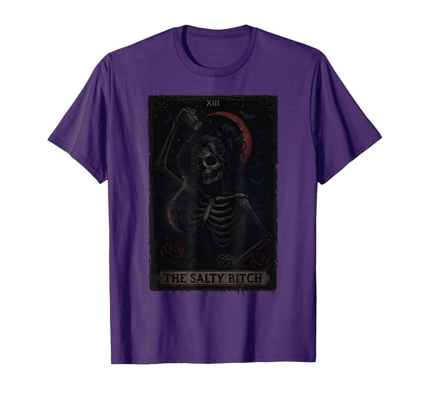 The Salty Bitch Tarot Card Skeleton T-Shirt