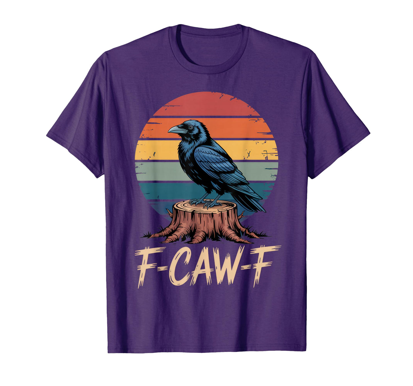 F-CAW-F Crow Lovers Quirky Humor Halloween Vibes T-Shirt