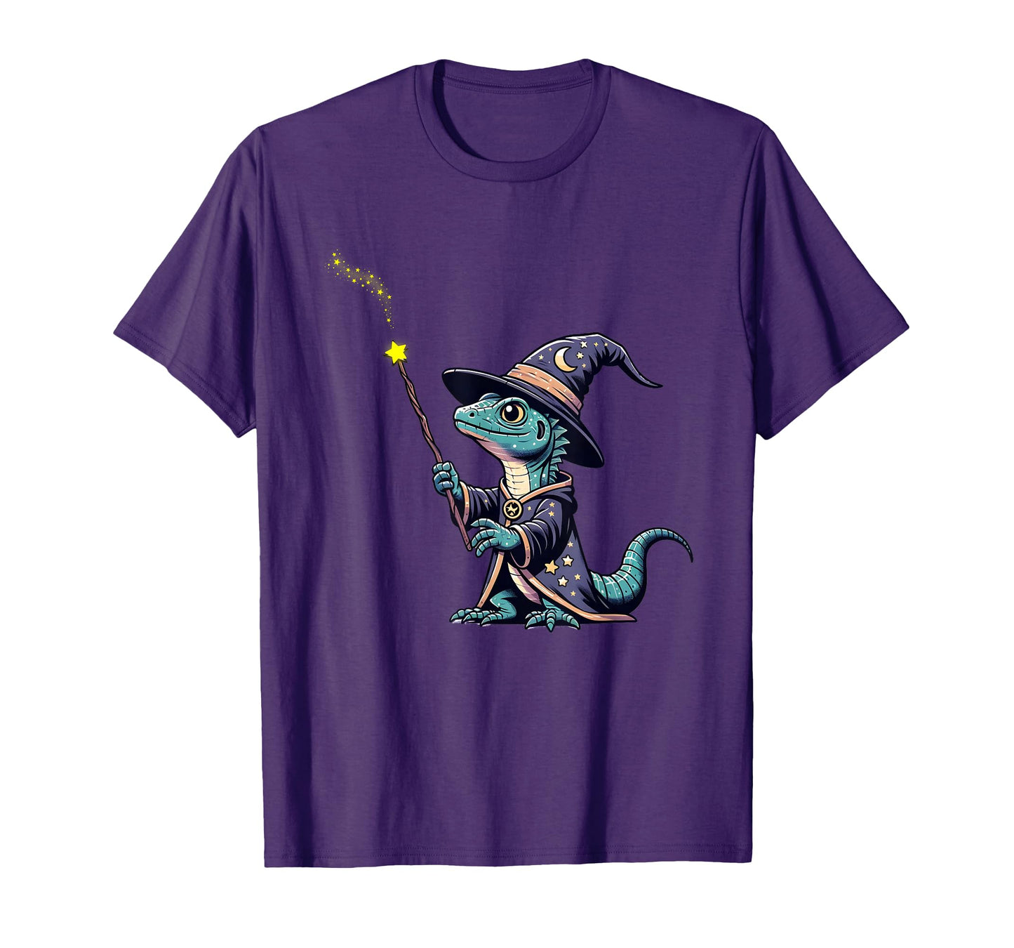 Basilisk Lizard with a Wizard Cool Lizard Art Herpetology T-Shirt