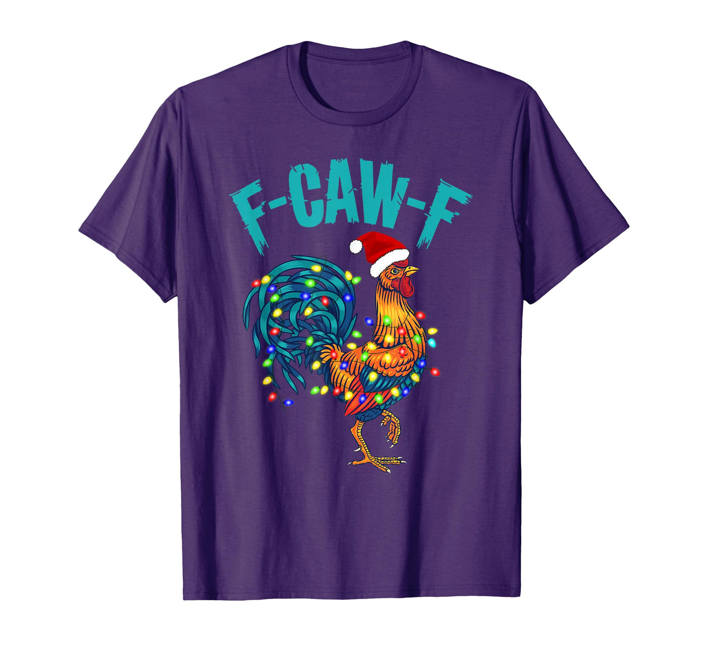 F-Caw-F Funny Chicken Humor Rooster Meme Christmas Pajamas T-Shirt