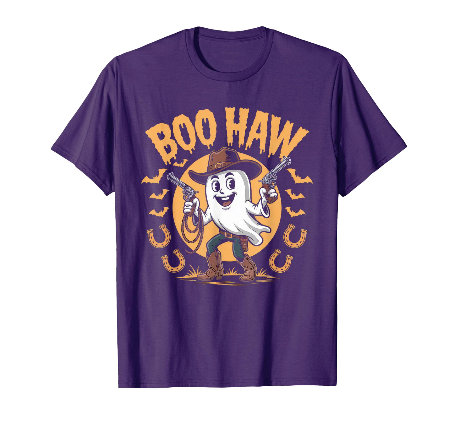Halloween Costume Boo Haw Witch Skeleton Scary Rodeo Western T-Shirt