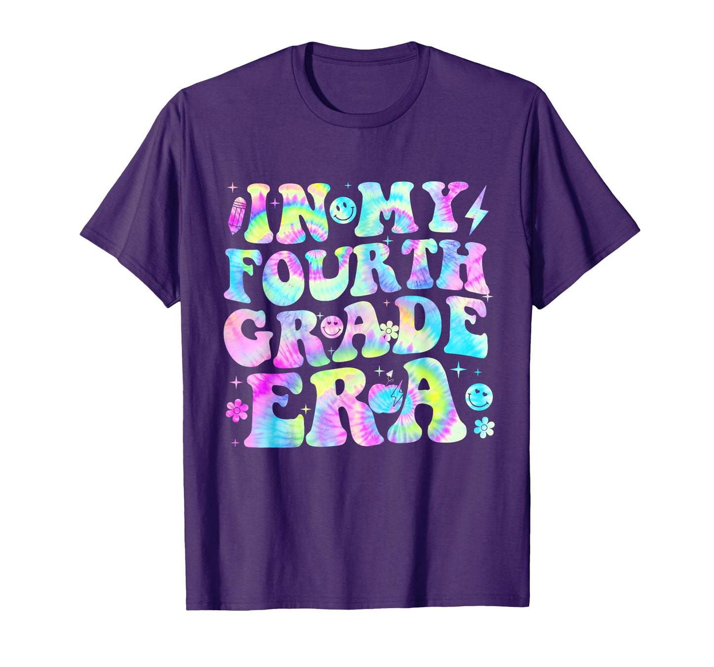 Groovy In My Fourth Grade Era First Day 4th Grade Tie Dye T-Shirt