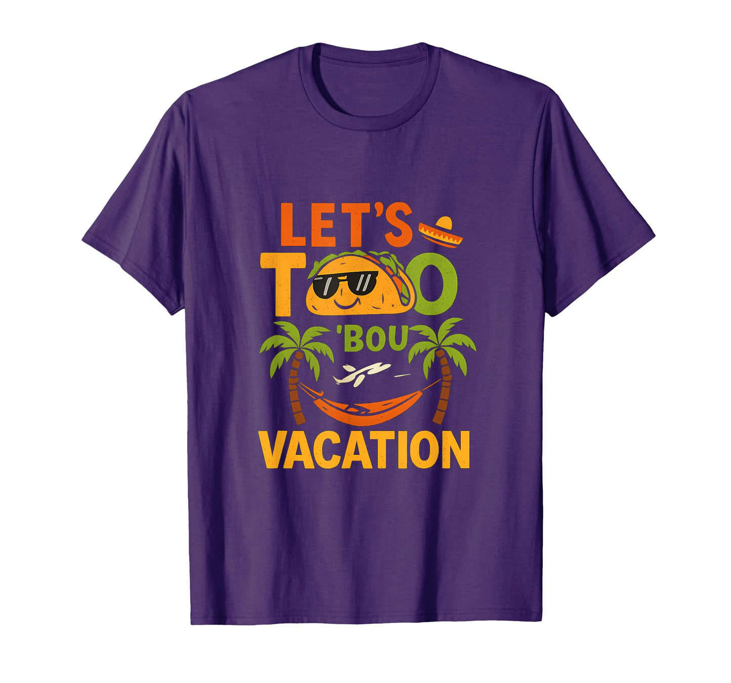 Lets Taco 'Bout Vacation Tropical Taco Beach Graphic T-Shirt