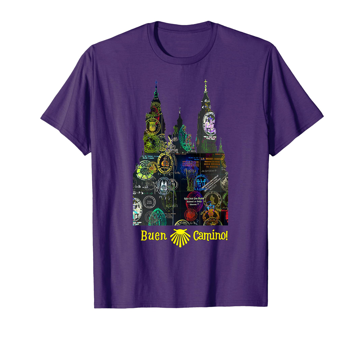 Buen Camino de Santiago Pilgrim Way of St. James Hikers Art T-Shirt