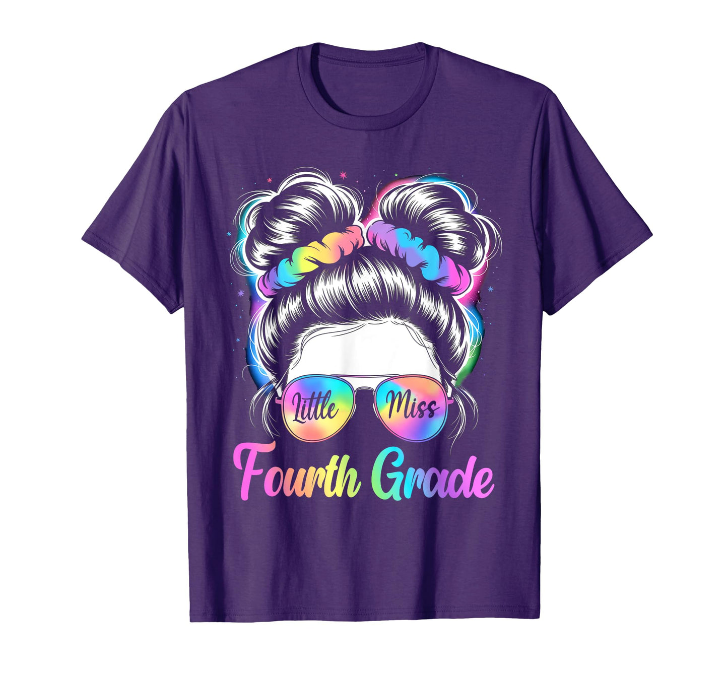 Little Miss Fourth Grade Girls Back to School Team 4th Grade T-Shirt