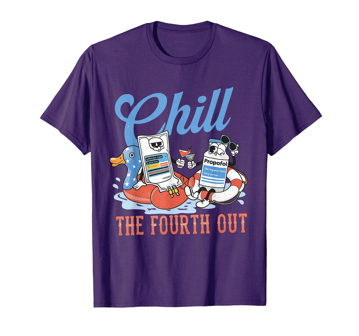 4th Of July ICU Nurse Chill The Fourth Out T-Shirt