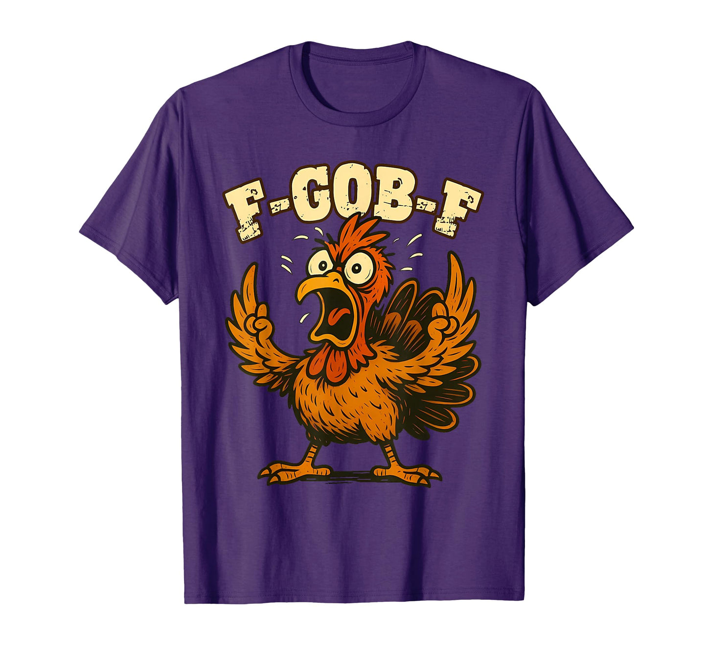 Funny Chicken Screaming F-GOB-F Retro Men Women Kids Graphic T-Shirt