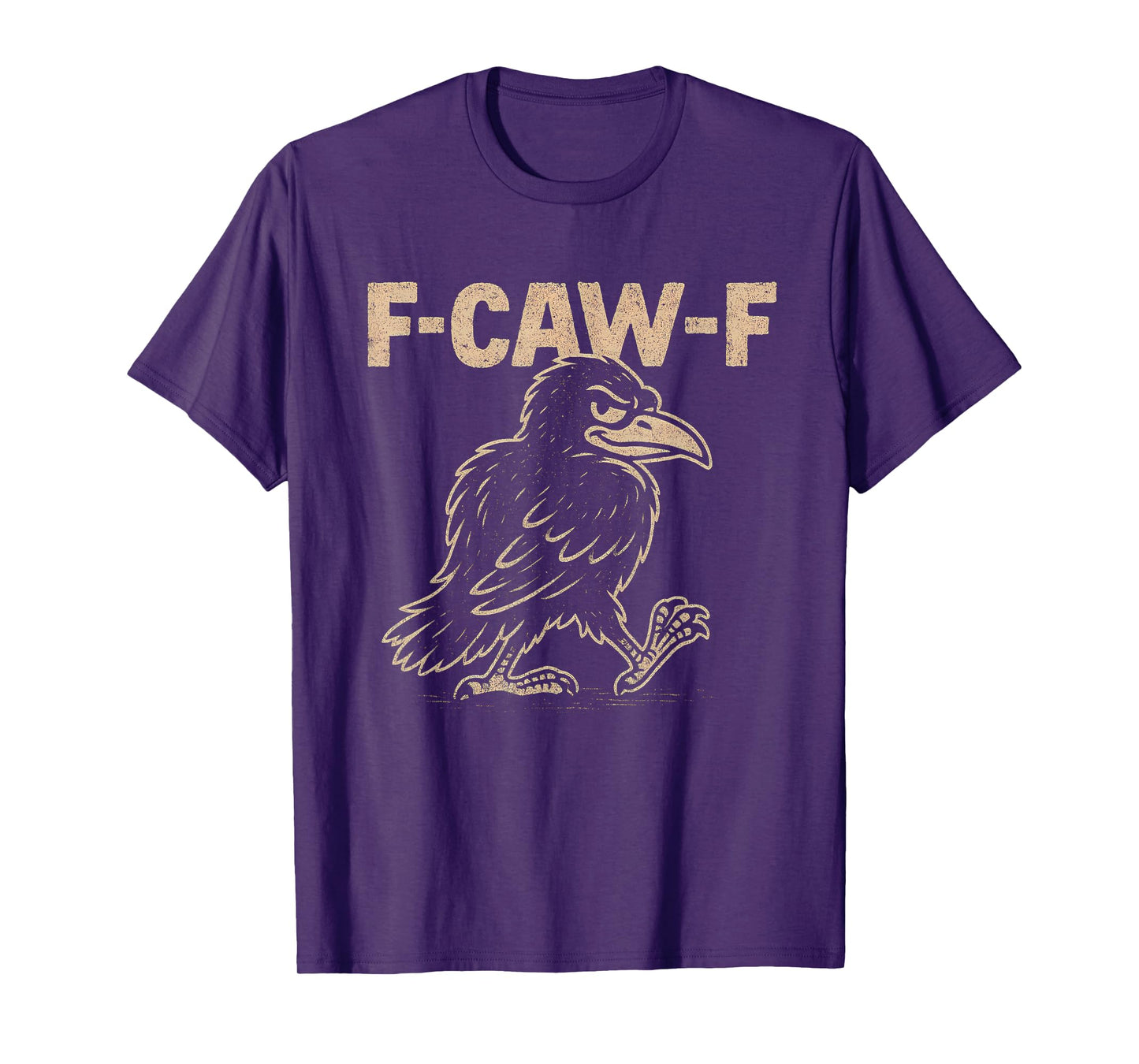 Crow F-Caw-F Black Raven fcawf Bird Fawk Off Gothic Funny T-Shirt