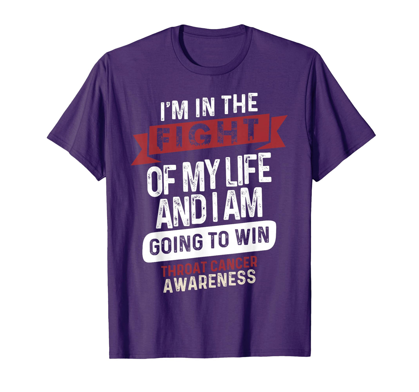 Fight to Win- Throat Cancer Awareness Supporter Ribbon T-Shirt