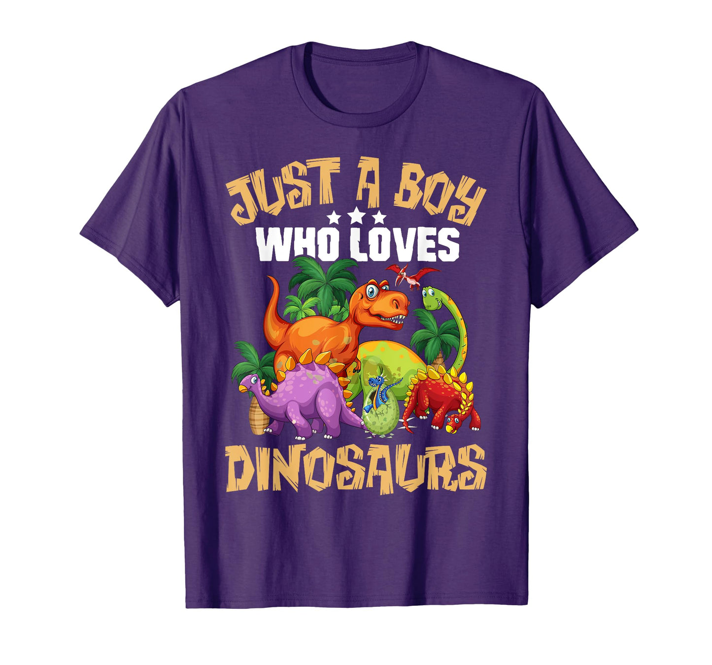 Just A Boy Who Loves Dinosaurs Shirt Brachiosaurus Dino Boys T-Shirt