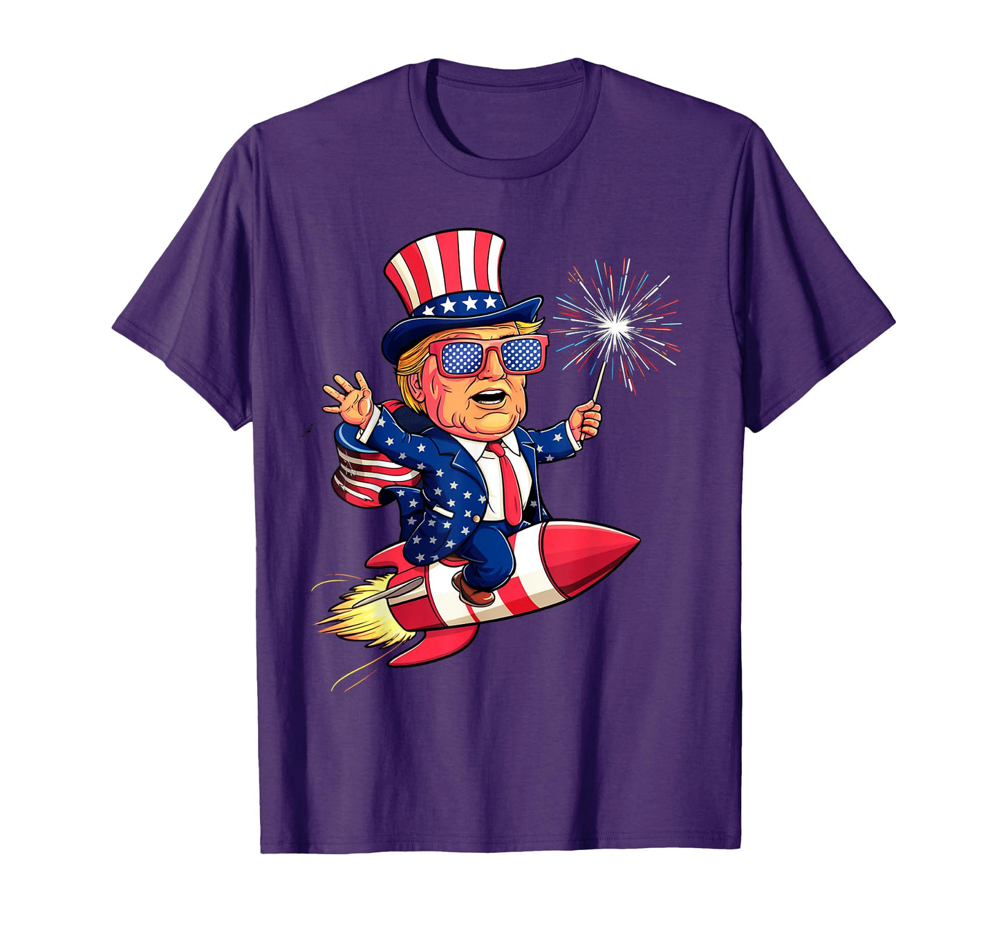 Donald TRUMP 2024 Happy 4th Of July Trump American Flag Women Men T-Shirt