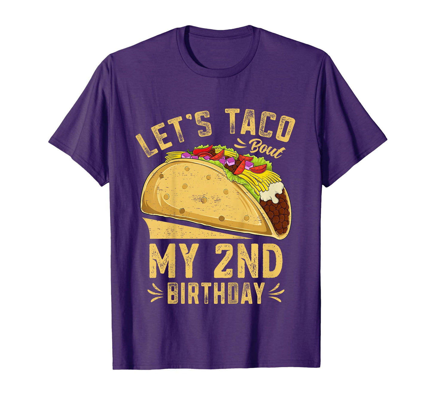 2 Year Old Funny Let's Taco Bout My 2nd Birthday T-Shirt