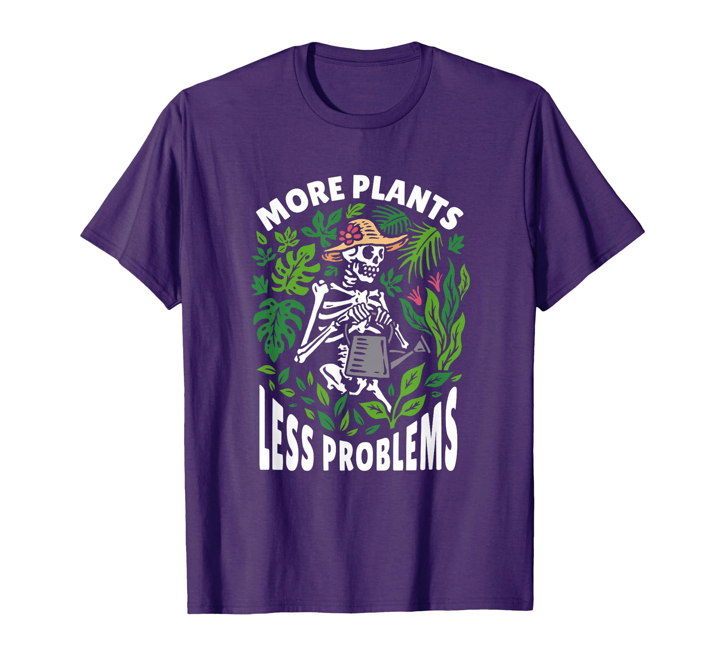 Gothic Gardening Humor Plant Lover Skeleton Graphic T-Shirt