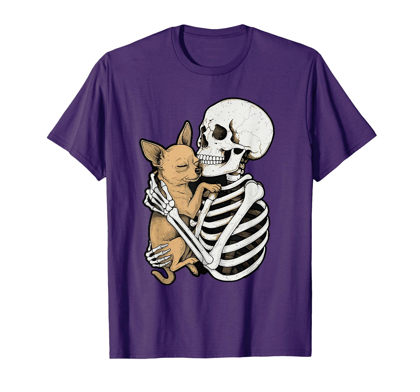 Skeleton Chihuahua Halloween Dog Lover Puppy Bones Skulls T-Shirt